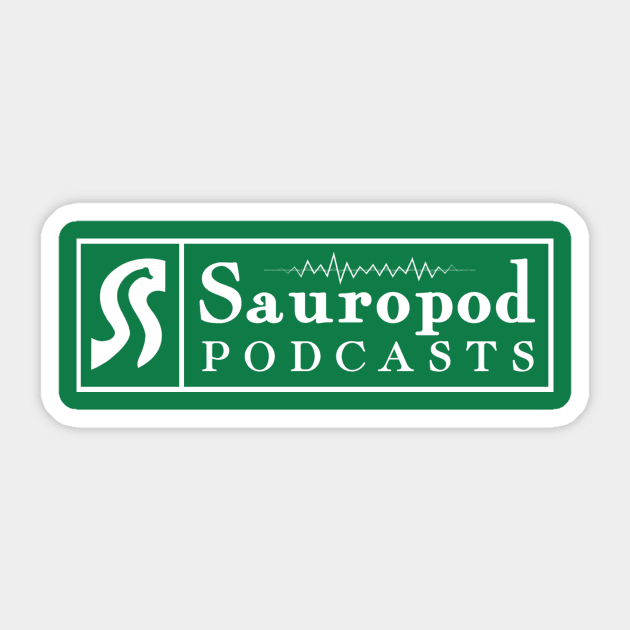 Vintage Sauropod Podcasts Logo Sticker by Sauropod